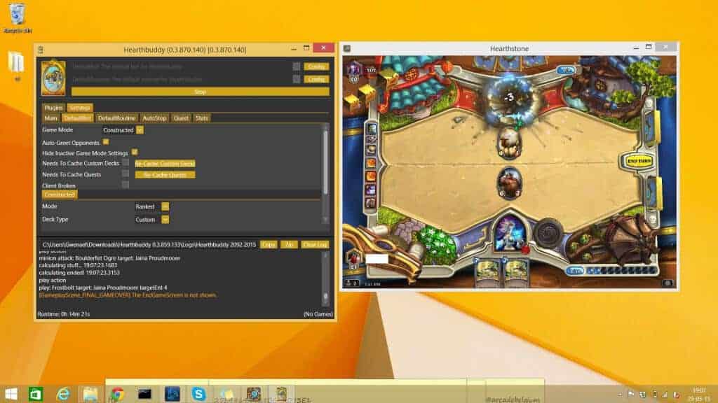 Hearthstone Bot - Le bot se ballade dans les rangs 20