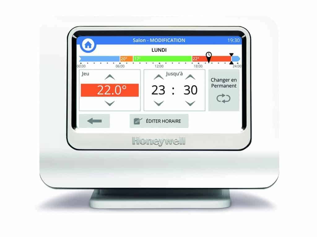 Thermostat Honeywell evohome - la programmation est aisée sur l'interface du système