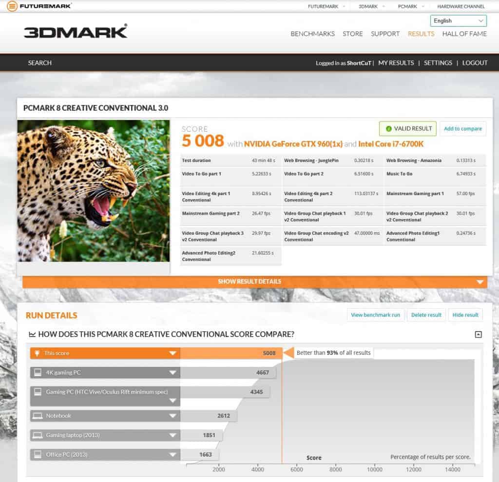 Alienware X51 R3 - 2242 points sur 3DMark