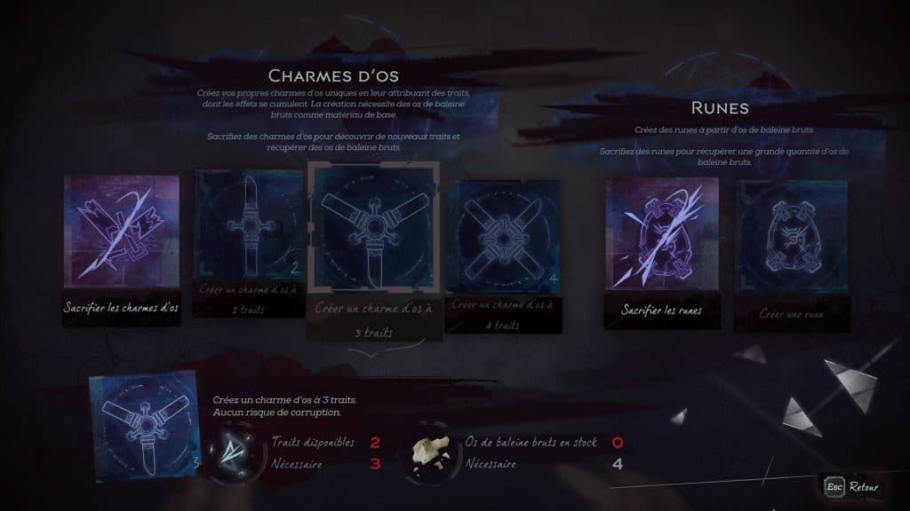 Charmes d'os et runes font partie intégrante de l'aventure