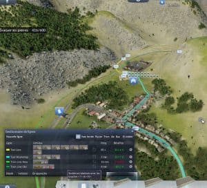 Transport Fever - La config des lignes est complète et facile d'accès.