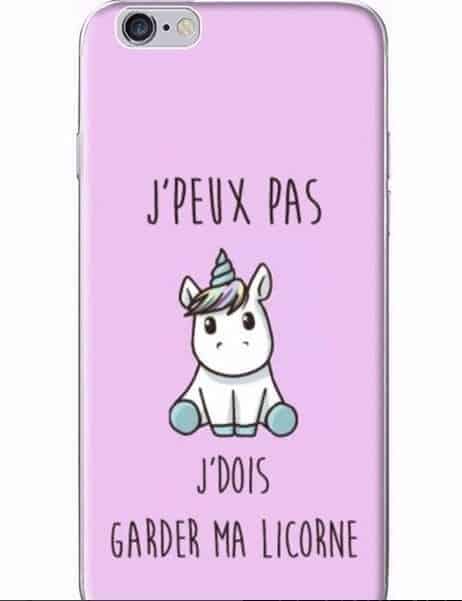 Coque Design - J'peux pas j'dois garder ma licorne