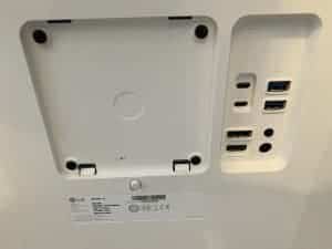 Le LG32UL950 ne propose qu'un seul HDMI mais arrive à 4 entrée grâce au Display Port et USB-C