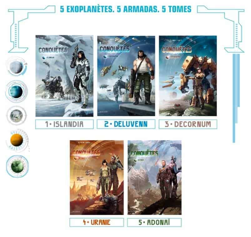 5 tomes pour conquêtes et pas un seul qui affiche des bisounours