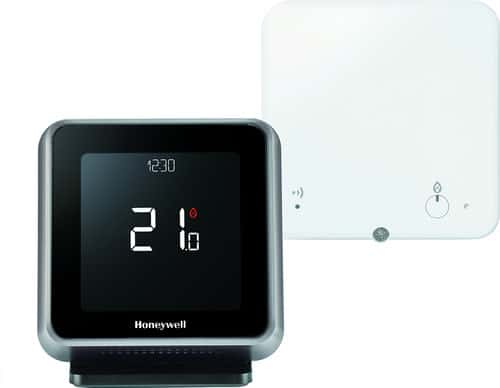 Le panneau de contrôle et le récepteur du Honeywell T6R