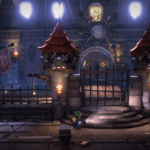 Luigi se trouvant un portail effrayant