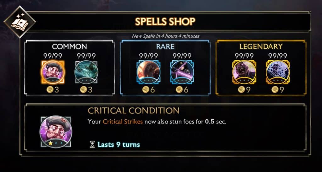 Les sorts du moment (janvier 2020)