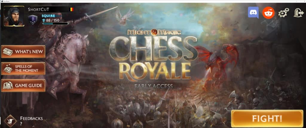 Might and magic Auto Chess -le hub intègre des liens vers Reddit et Discord