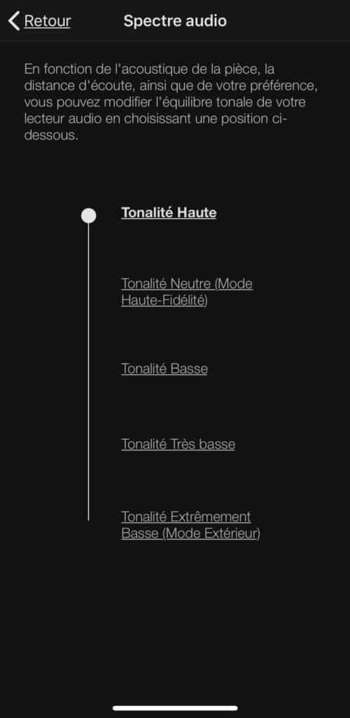 application Cabasse position