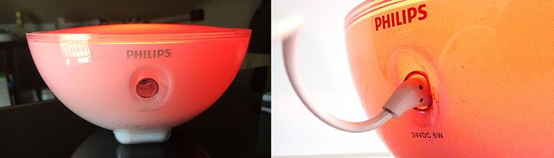 Le câble d'alimentation de la Hue Go