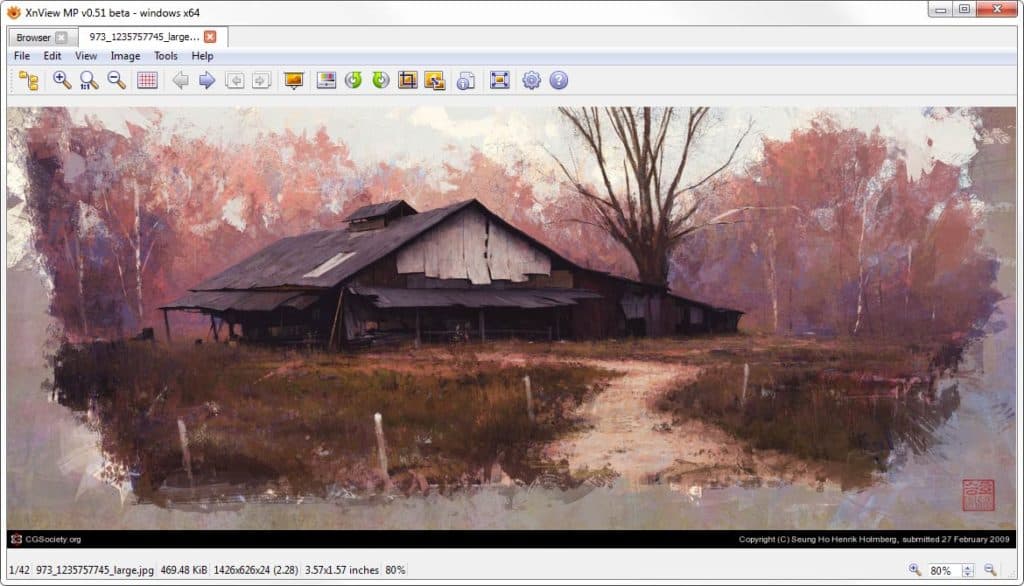 L'interface XNView est très simple mais efficace