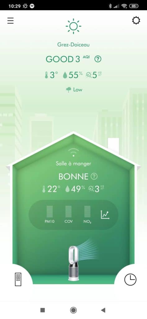 dyson pure hot cool application