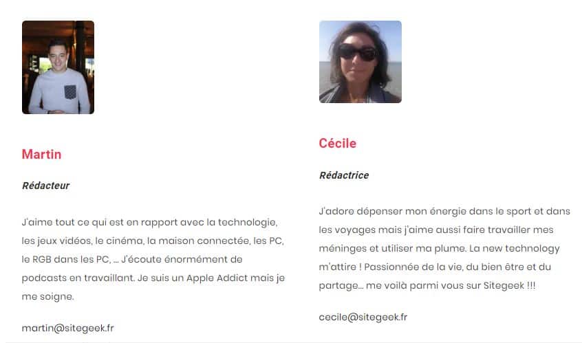 Martin et Cécile débarquent sur Sitegeek