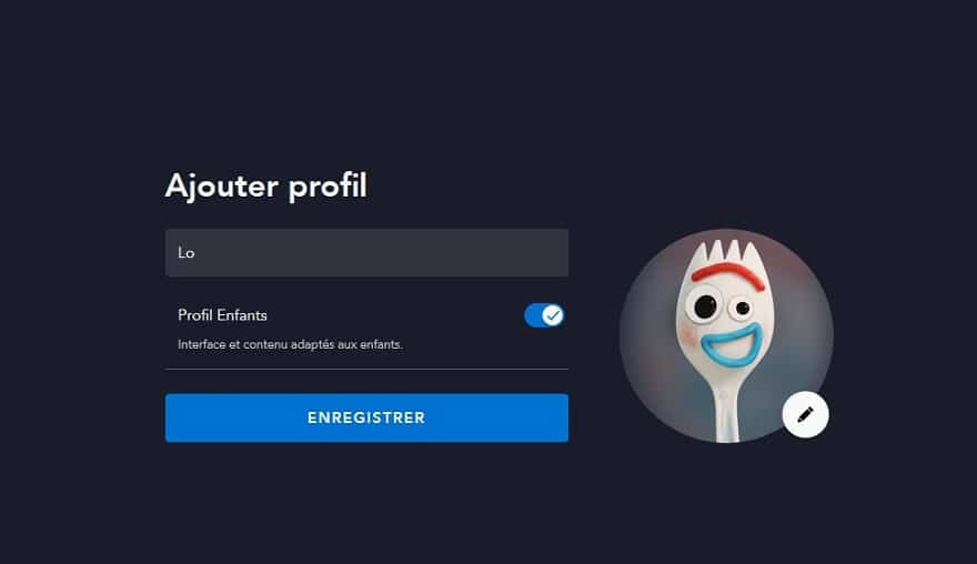 Disney Plus - page profil