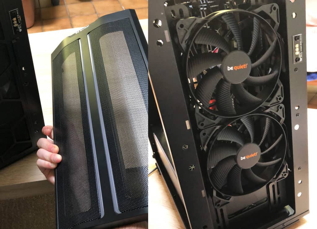 La face avant du Pure Base 500DX avec deux ventilateurs