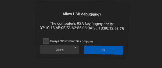allow usb debug
