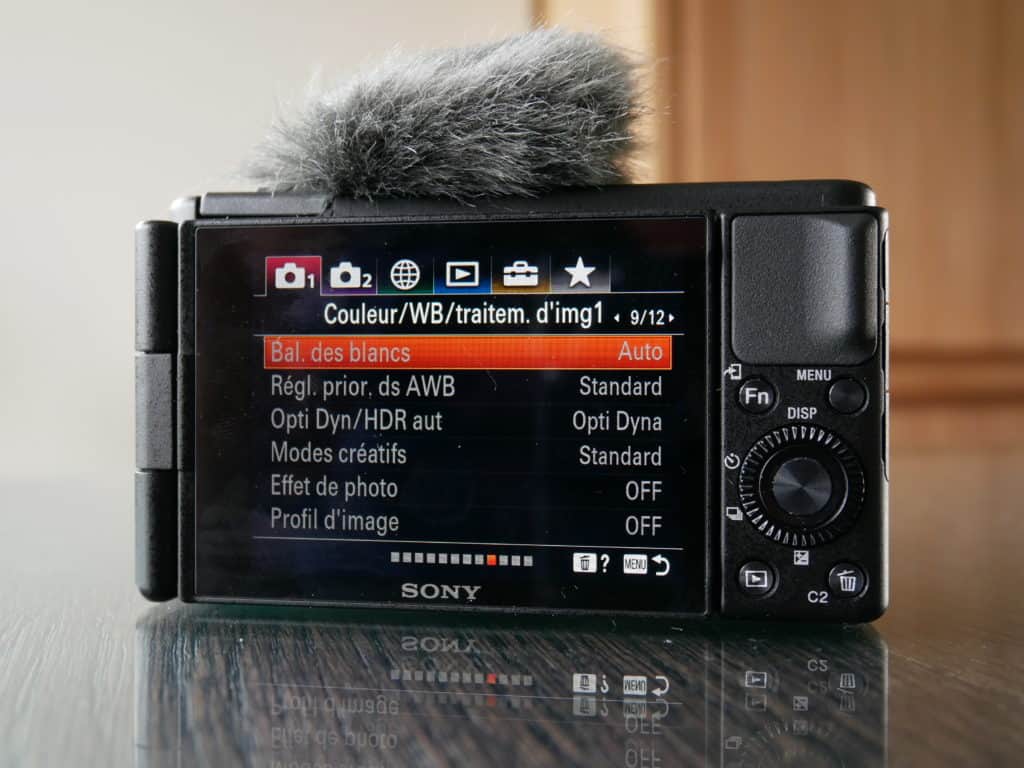 Le ZV-1 : face arrière