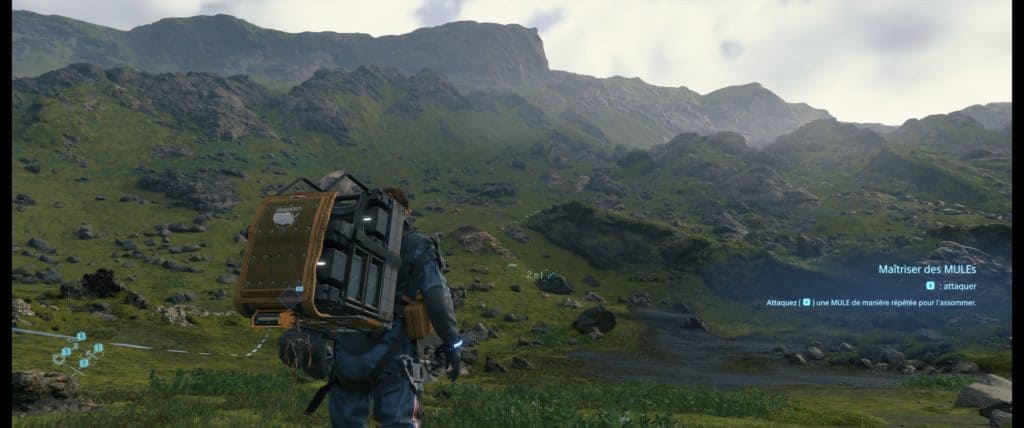 Sam Porter Bridges gravissant une montage dans Death Stranding PC
