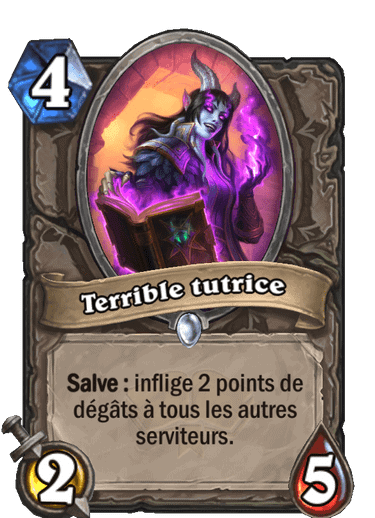 Terrible tutrice carte avec salve