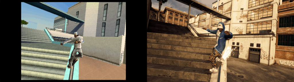 Comparaison entre Tony Hawk’s Pro Skater 1+2 et sa version orginale