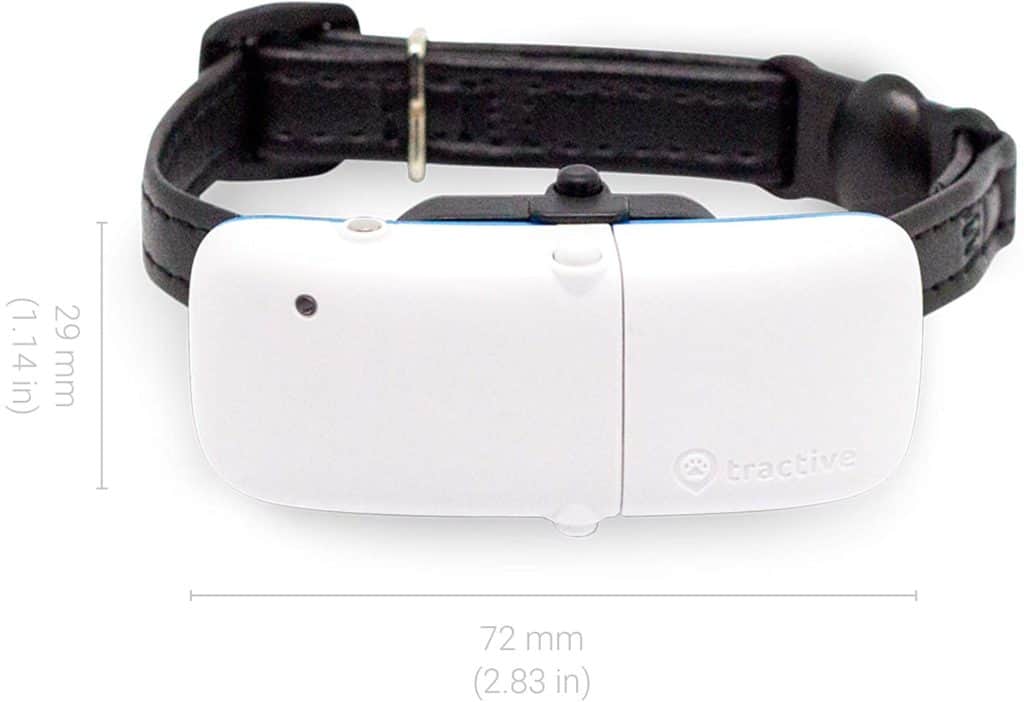 tracker gps de tractive - collier