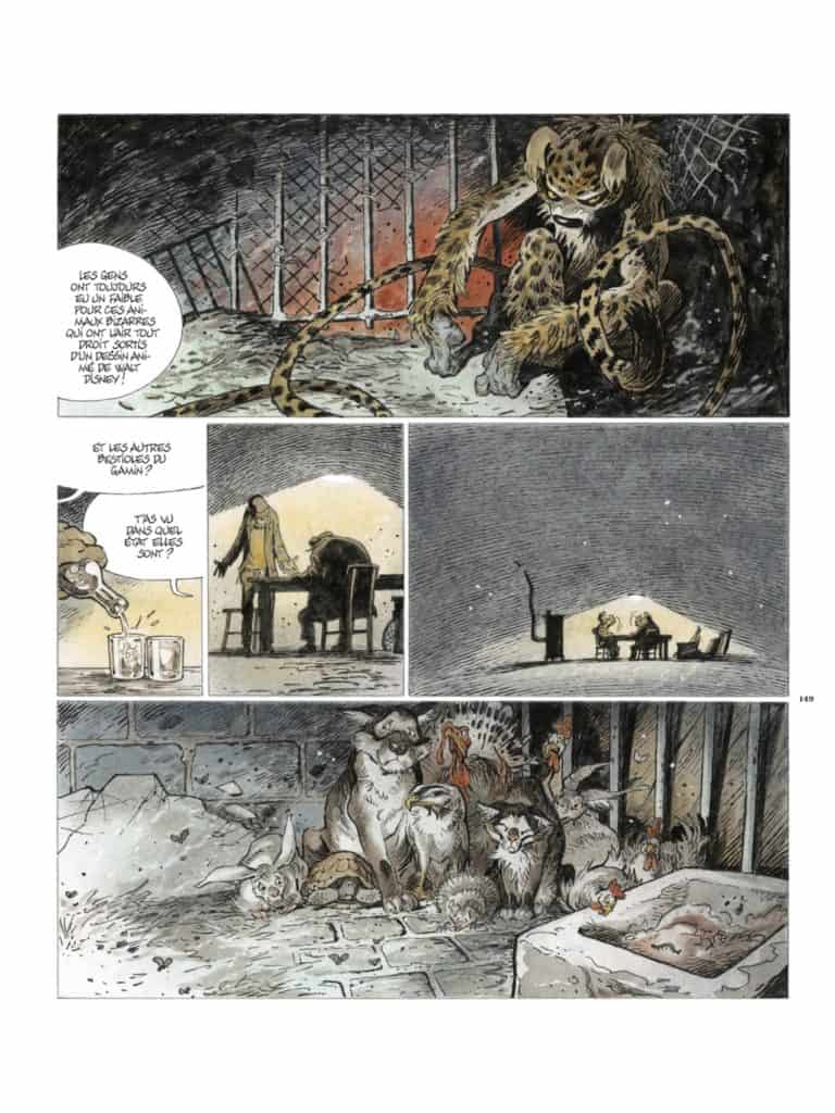 Bien qu'adoptant un style classique Frank Pé arrive à noircir le tableau grâce aux couleurs