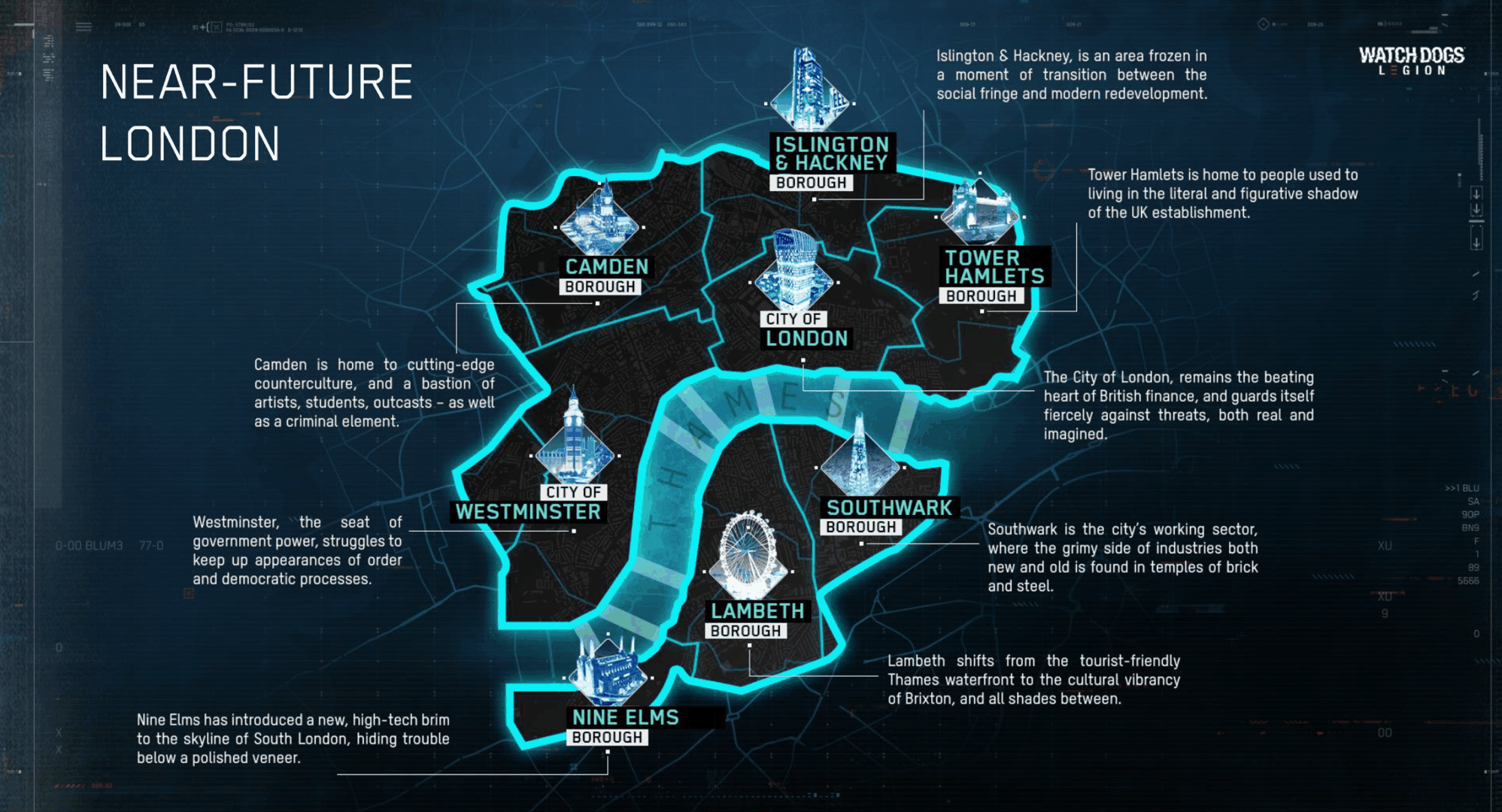 La carte de Watch Dogs Legion
