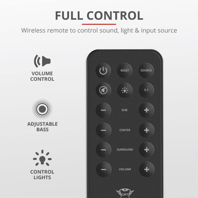 Le Trust GXT 698 a une télécommande plutôt sympa mais sans réel retour