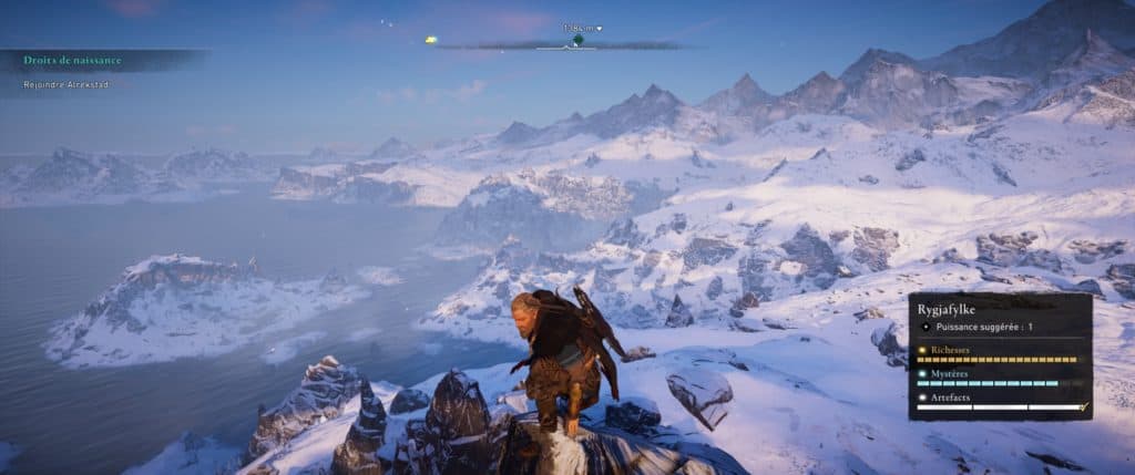 Eivor au sommet d'une montage dans Assassin’s Creed Valhalla