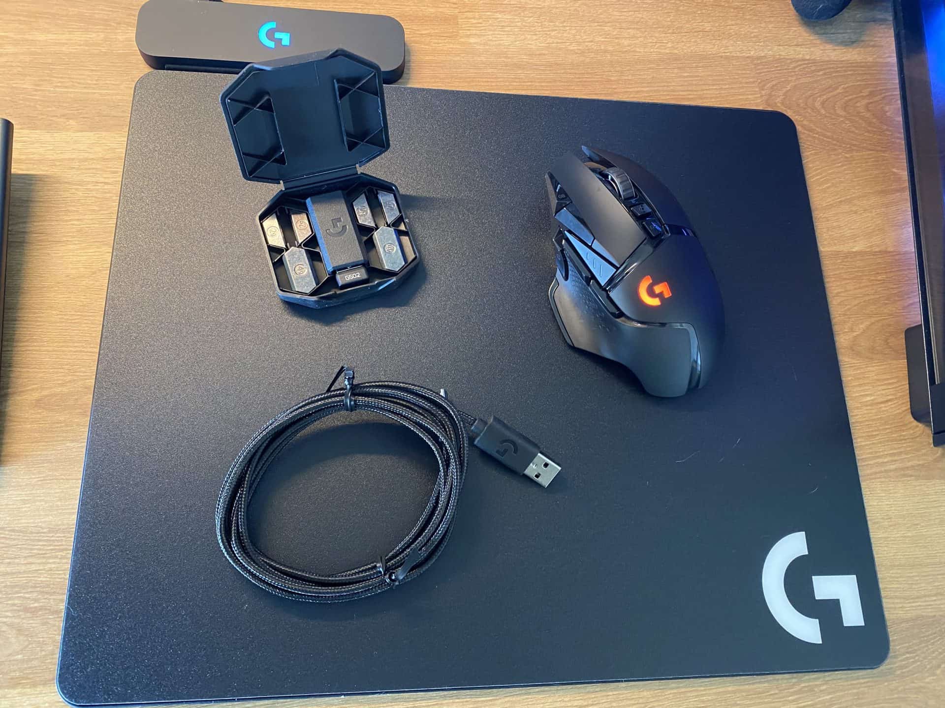 Contenu de la boite de la Logitech G502 Lightspeed