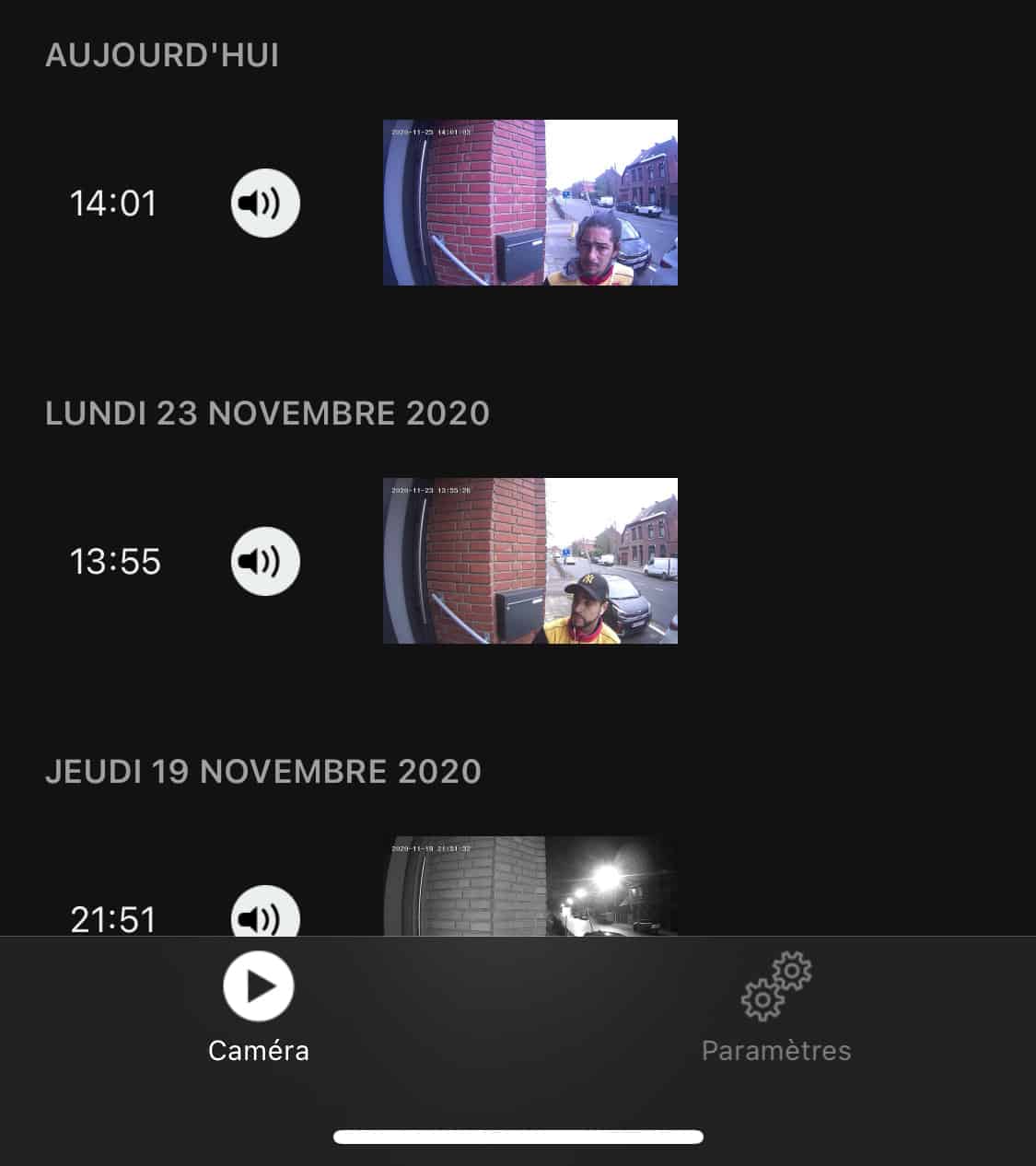 Les clichés pris automatiquement par la DiOBELL