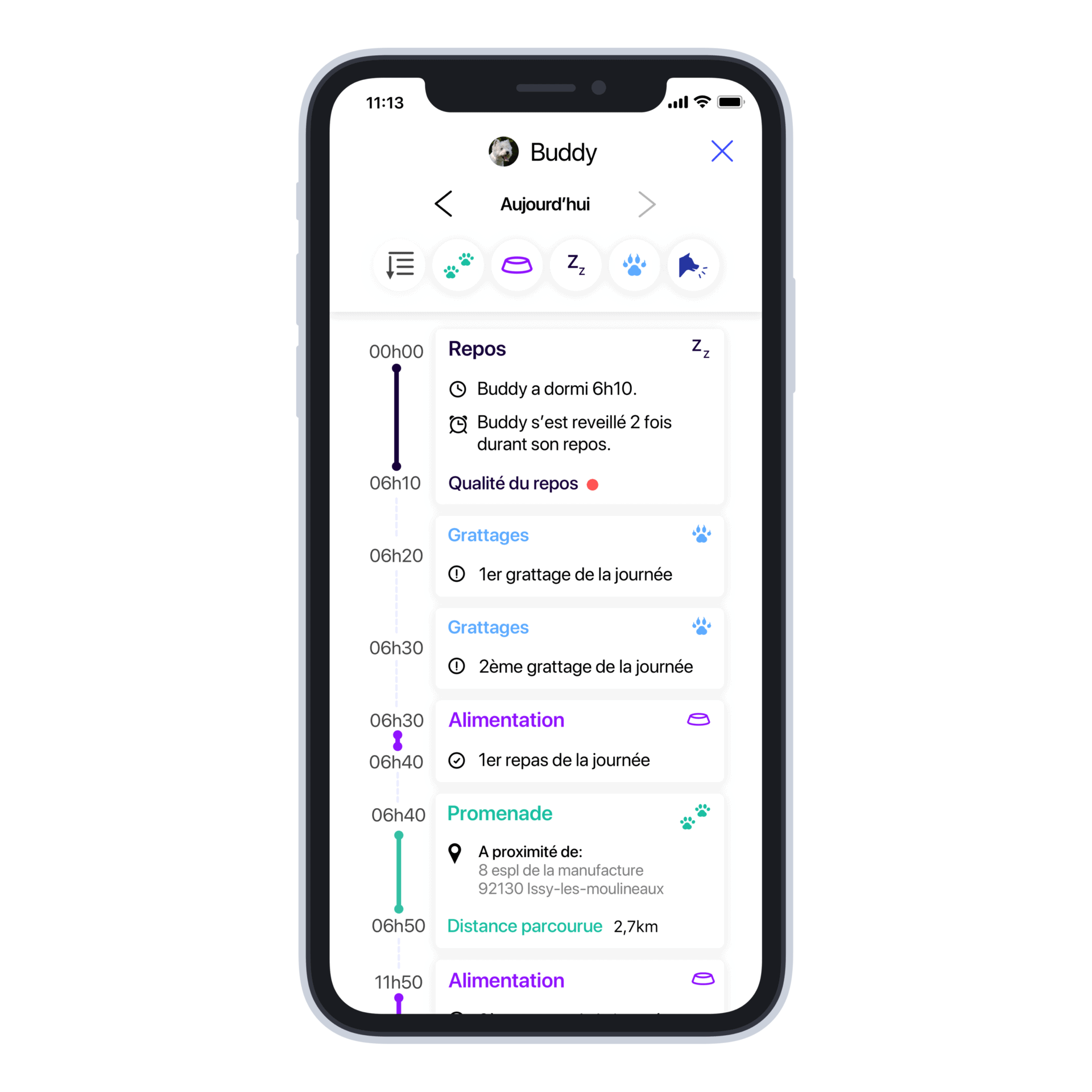 Le Pet Tracker fait aussi office de suivi santé