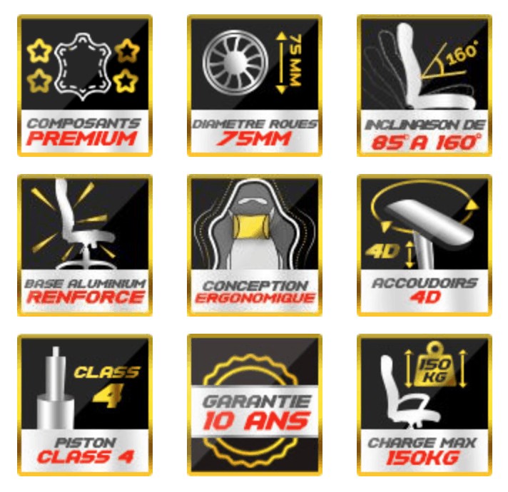 Toutes les caractéristiques du siège Oraxeat TK700