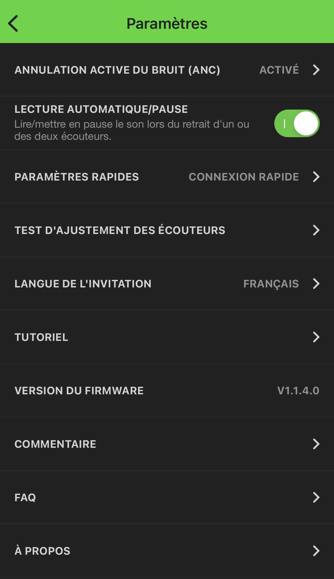 Les réglages des Razer Hammerhaed True Wireless Pro