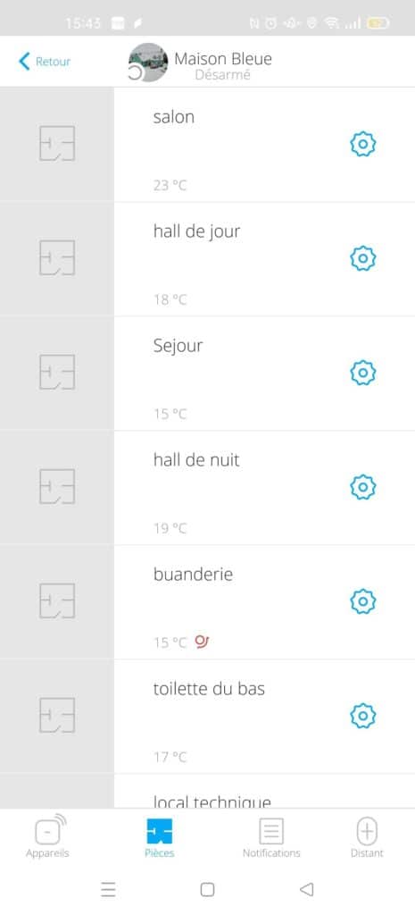 Les capteurs de température présents dans chaque capteurs permettent de connaitre la température de vos pièces : un audit énergétique gratuit ?