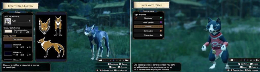 Un Chumsky et un Palico dans Monster Hunter Rise