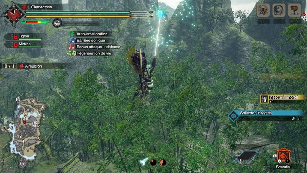 L'utilisation du Filoptère dans Monster Hunter Rise