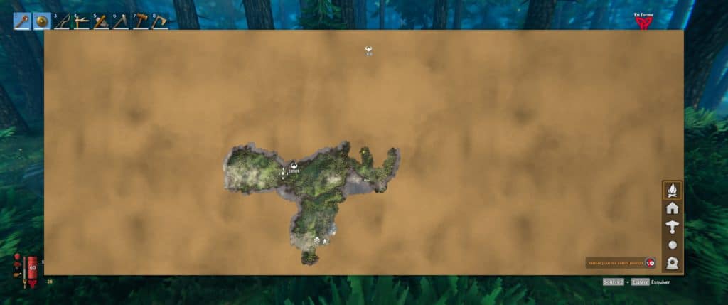 Un bout de la carte de Valheim