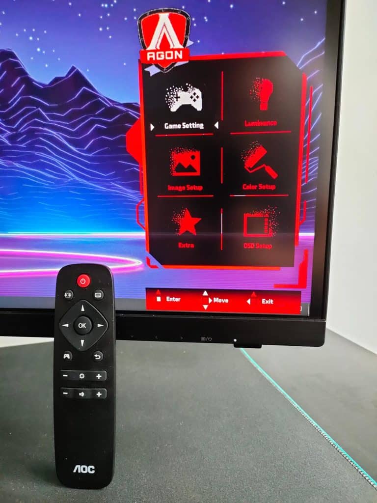 La télécommande du AOC AGON AG493UCX