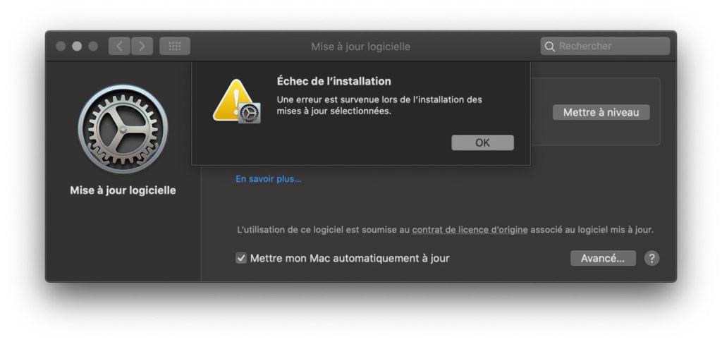 Big Sur ne veut pas se télécharger
