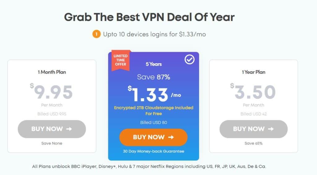 L'offre est la plus intéressante actuellement avec en plus le code promo : Ivacy20