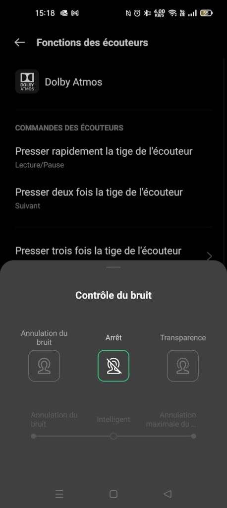OnePlus Buds Pro - Je vous recommande d'activer/désactiver le système de réduction de bruit afin de vous rendre compte de sa puissance.