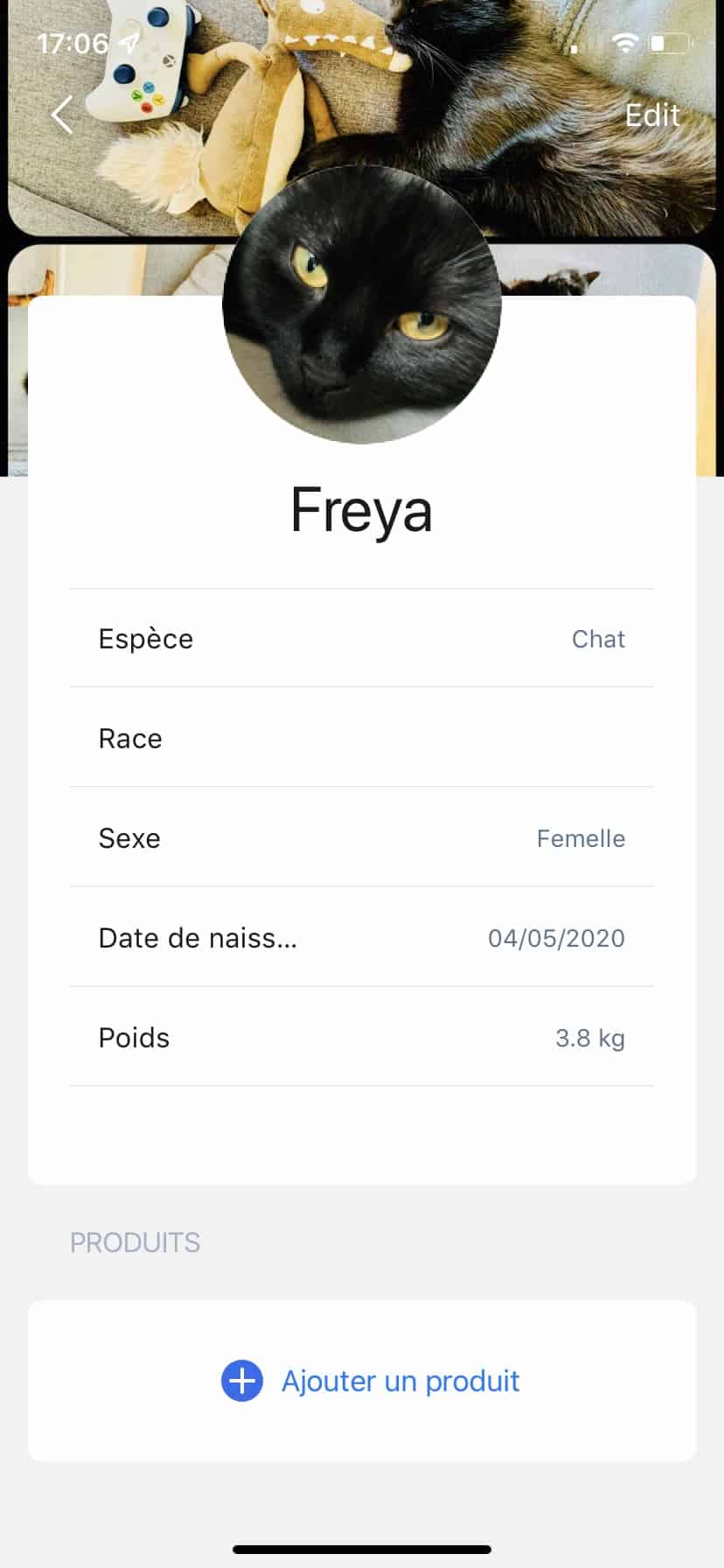 Vous pouvez ajouter les infos de votre animal Vous pouvez ajouter les infos de votre animal