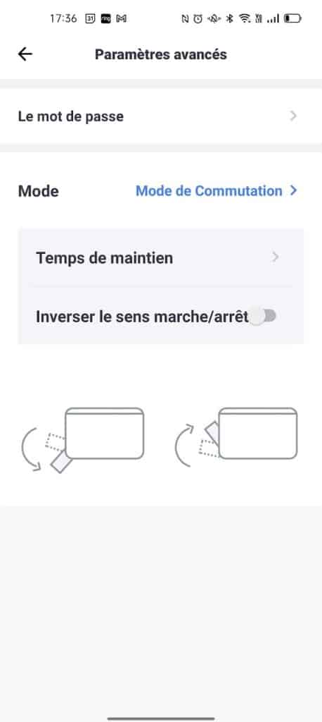 Le mode Presse pour une bouton poussoir et commutation pour allumer et éteindre 