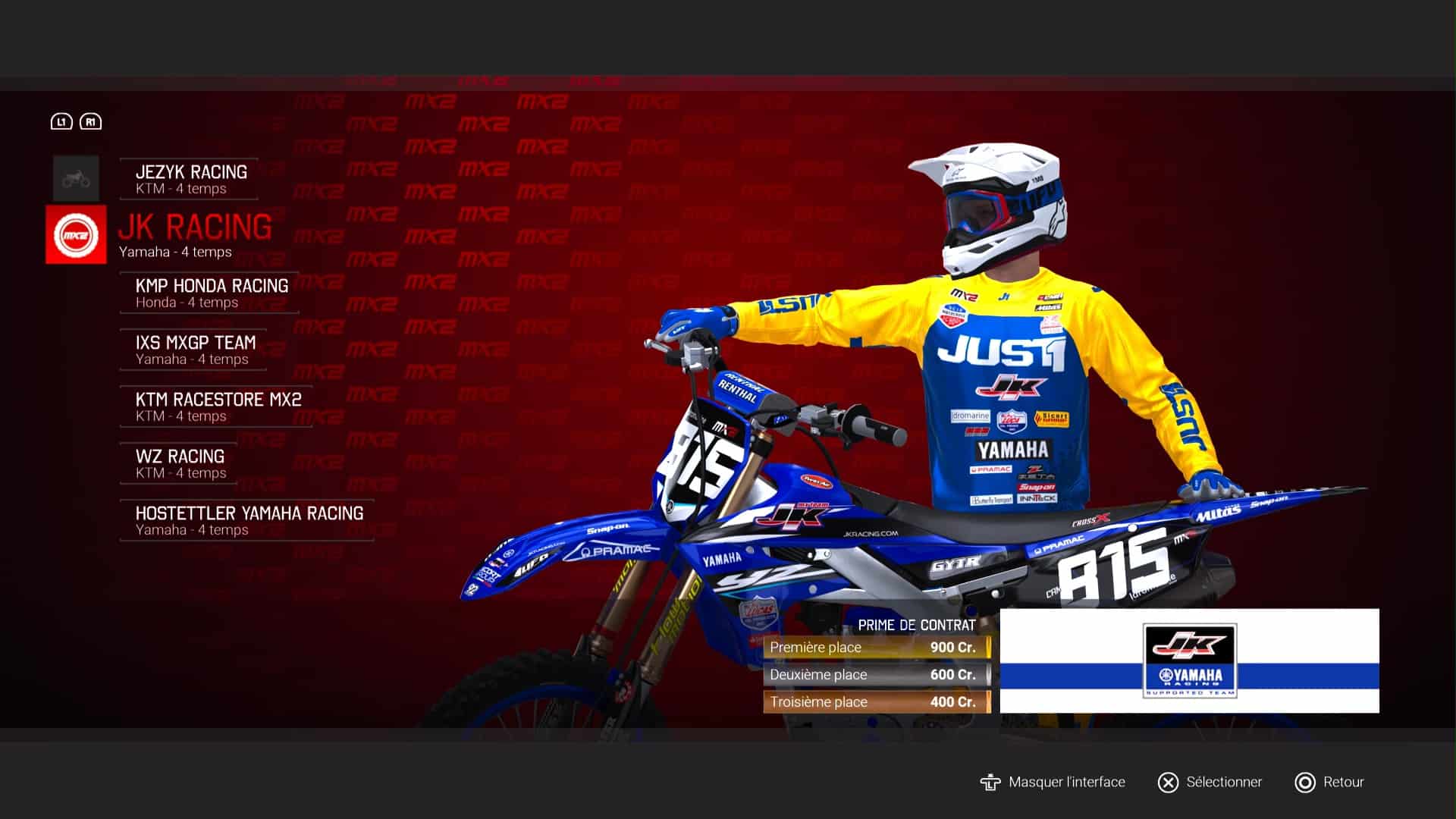 MXGP 2021 - menu