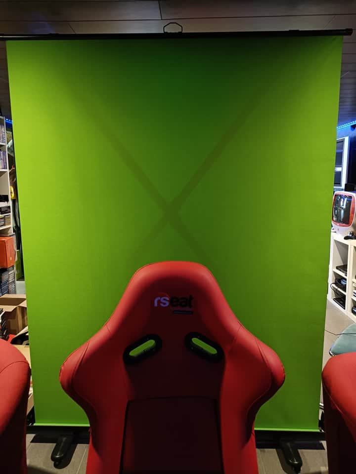 toile écran vert non éclairée