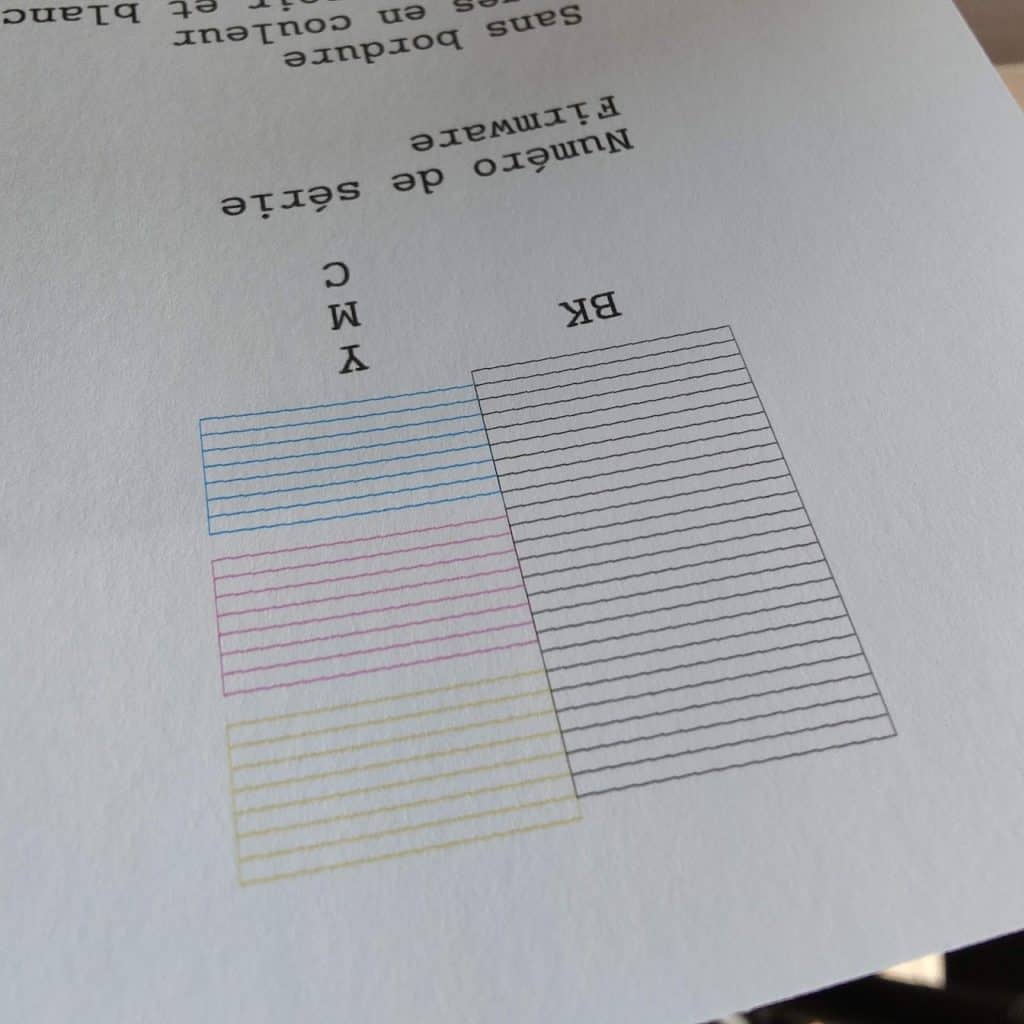 EPSON EcoTank ET-4850- la page test est parfaite