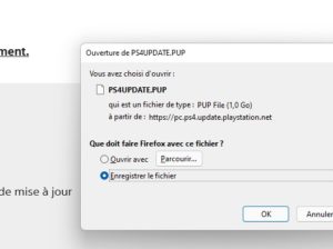 enregistrer fichier PS4