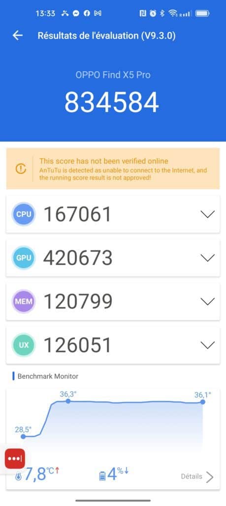Oppo Find X5 - un score de haut de classement