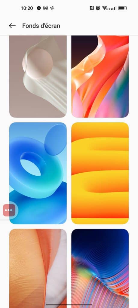 Oppo Find X5 - les fonds d'écran sont chouettes